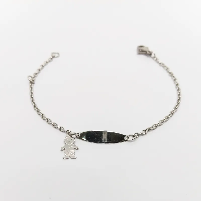 PULSEIRA INOX INFANTIL PLACALISA C MENINO 13CM