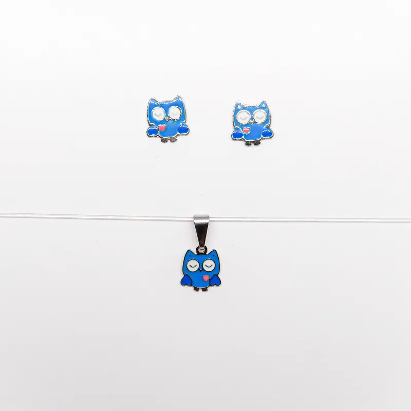 CONJ INOX CORUJA RESINADA9MM