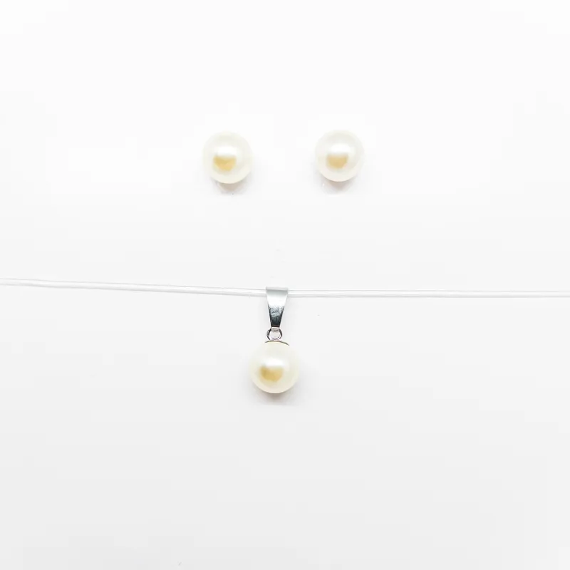 CONJ INOX PEROLA 8MM