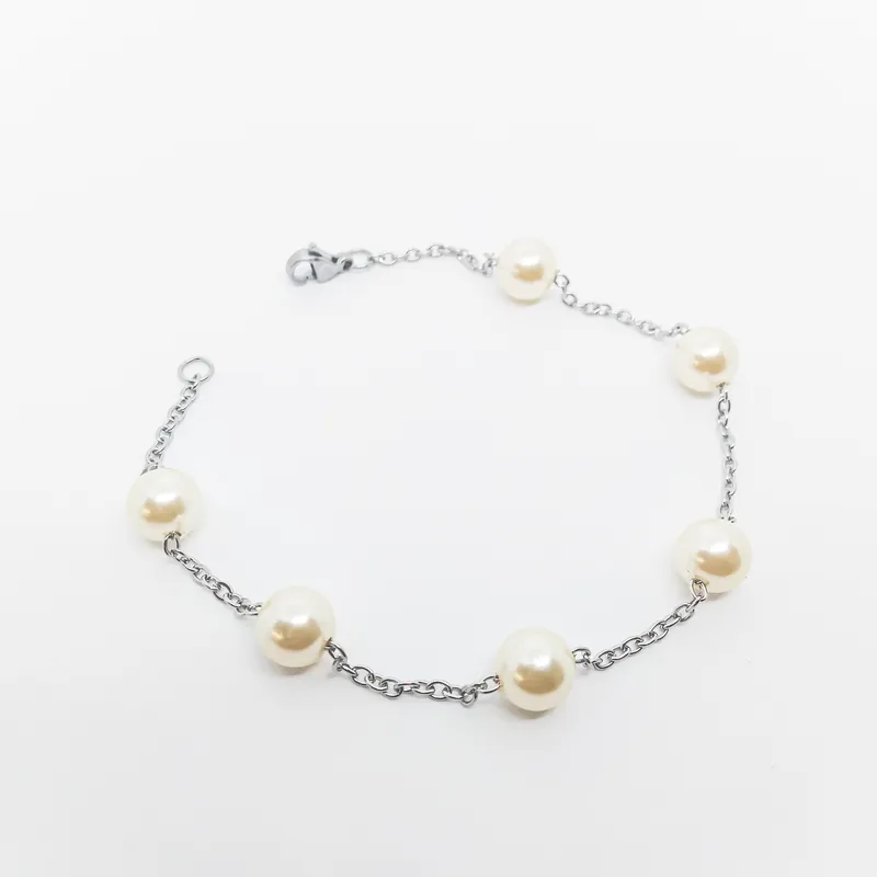 PULSEIRA INOX C 6 PEROLAS 8MM20CM