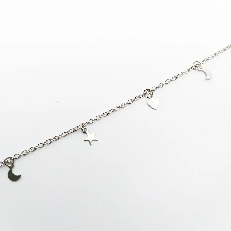 TORNOZELEIRA INOX CORAÇÃOLUA ESTRELA 25CM