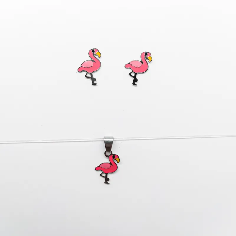 CONJ INOX FLAMINGO ROSARESINADO