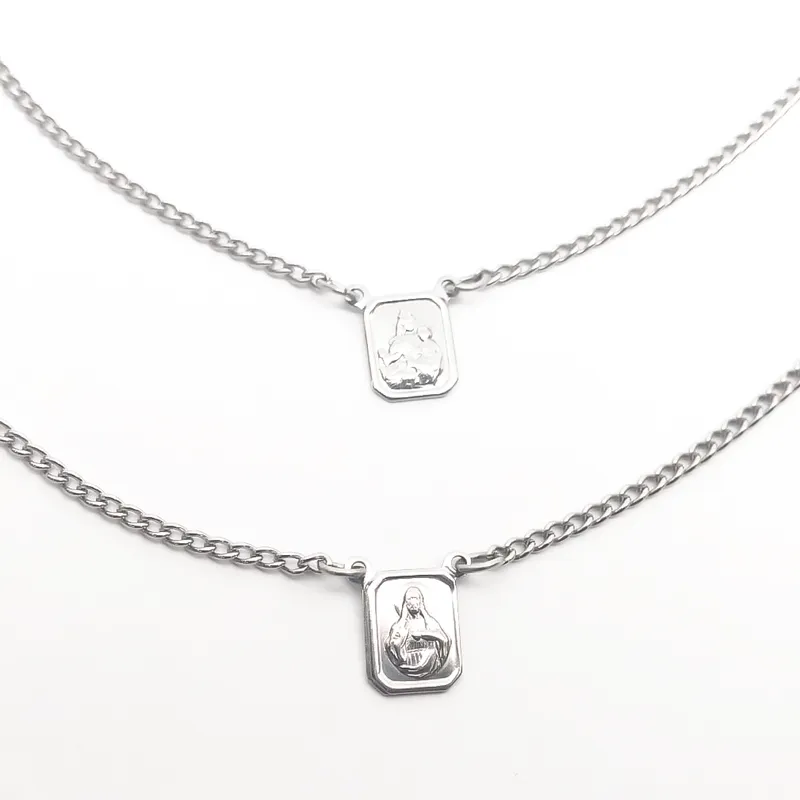 Escapulário Nossa Senhora do Carmo em Aço Inox