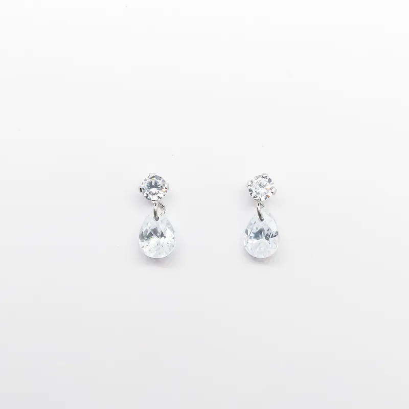 BR INOX ZIRCONIA 4MM CZIRCONIA GOTA 6X8MM