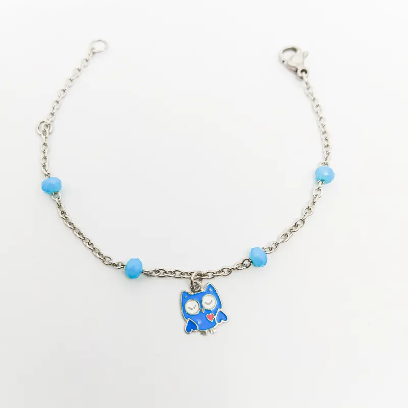 PULSEIRA CORUJA E CONTAFACETADA AZUL