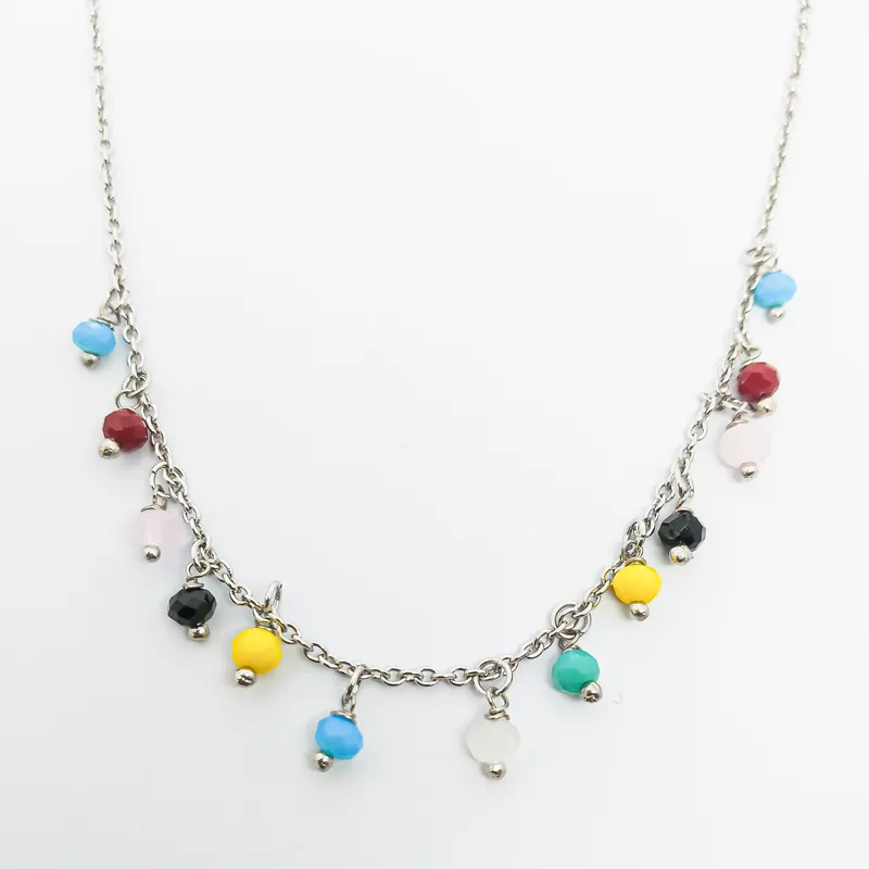 GARG INOX CONTA FACETADACOLORIDAS 4MM 45CM