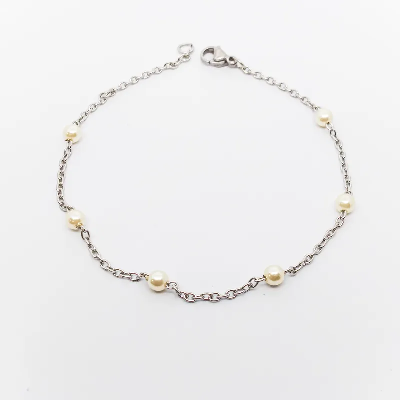 PULSEIRA INOX C 6 PEROLAS 4MM20CM